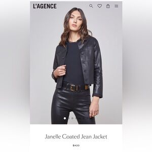 L'AGENCE Janelle Coated Jean Jacket